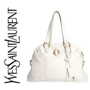 YSL Calfskin Muse In Ivory